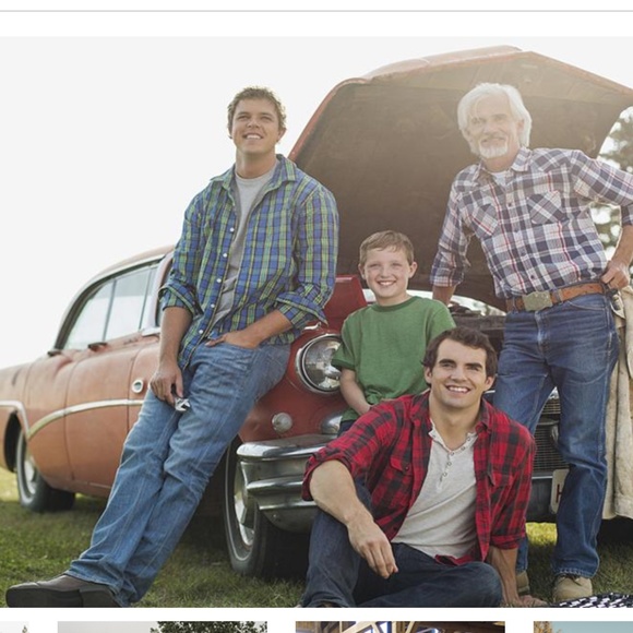 3 for $12 Downtown Men's Long Sleeve Button Plaid Flannel Shirt in Red & Black S - Picture 2 of 6